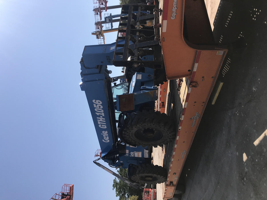 2018 Genie GTH-1056 GTH-1056 w/CAB, Solid Tires, Work Lights, 60" carriage/forks, cab mesh, beacon