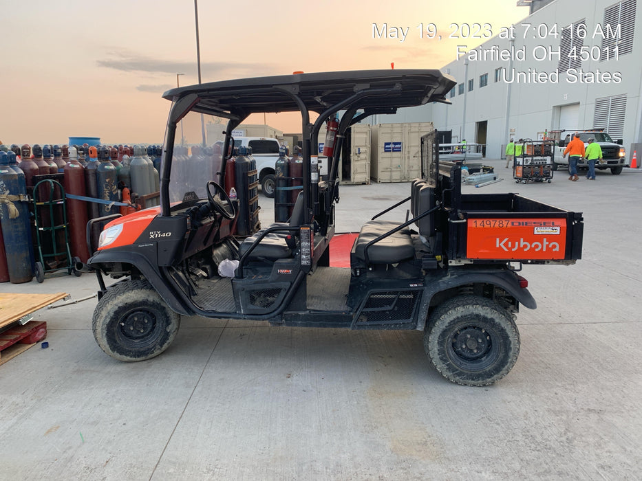 2022 Kubota RTV-X1140W-H Plastic Canopy, Windshield Acrylic Clear, LED Strobe Light, Wire Harness Kit, Back up Alarm