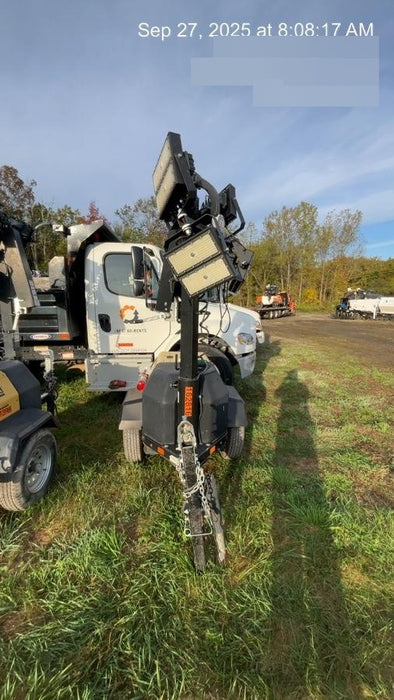 2021 Allmand NLV3GR (4) LED Light Fixture 350W, 23' Vertical Mast, 3kW Prime, Towable, Deep Sea L401, Leveling Jacks, Yanmar T4F 5.8hp