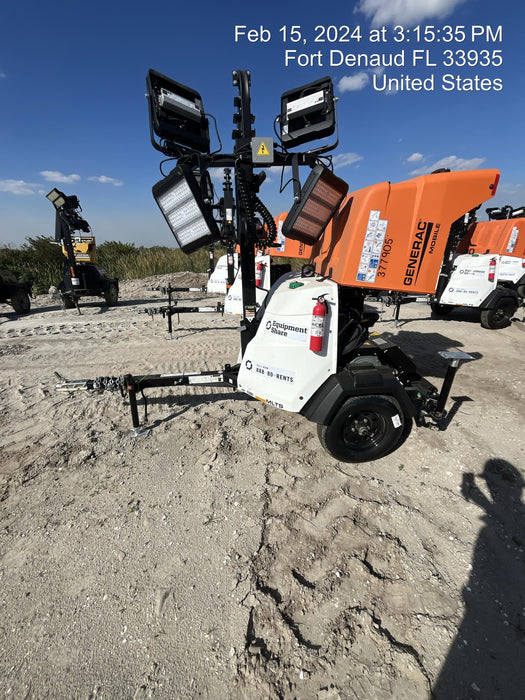 2023 Generac MLT2 Diesel, Flex Switch 120V Input, Powerzone Controller, 
(4) 320W LED Lights, 4kW Generator, 39.9 Gal Fuel Tank, 2" Ball, T3