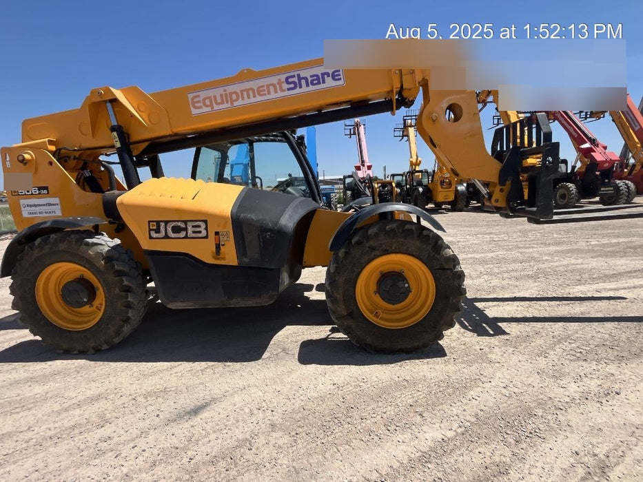 2019 JCB 506-36 Canopy, 74 HP, Foam Filled Tires, STD Worklight, Beacon, Aux Hydraulics, Lifting Eye, Back up Alarm w/48" Carriage/48" Forks