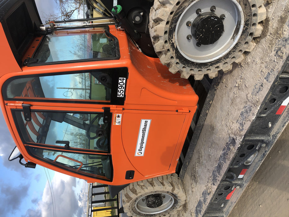 2020 JLG G5-18A Cab/Heat/Air, NM Solid Tires, Beacon w/48" Carriage, 48" Pallet Forks