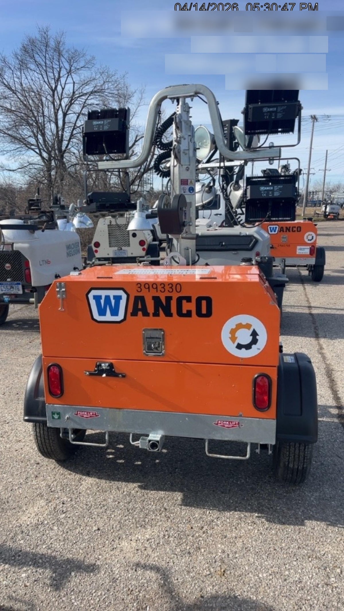 2024 Wanco WLTT-4MM4K Diesel, Deep Sea Controller, Shore Power Plug, Auto Start, (4) 350W LED Floodlights, 4kW Generator, 60 Gal Fuel Tank, 2" Ball, T3