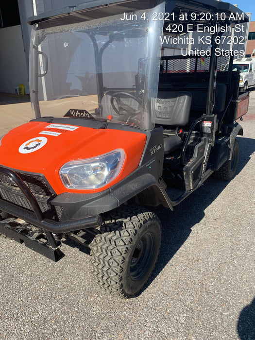 2021 Kubota RTV-X1140W-H Plastic Canopy, Windshield Acrylic Clear, LED Strobe Light, Wire Harness Kit, Back up Alarm