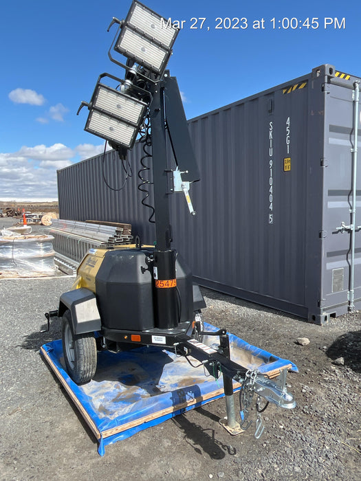 2022 Allmand NLV3GR (4) LED Light Fixture 350W, 23' Vertical Mast, 3kW Prime, Towable, ES Decals, T3