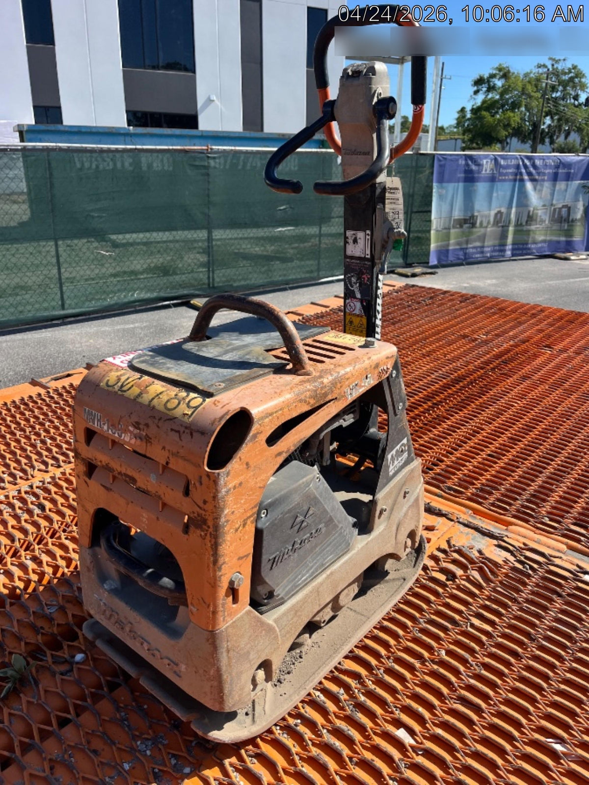 2023 Multiquip MVH158 Honda GX200, 17" Plate, Gas