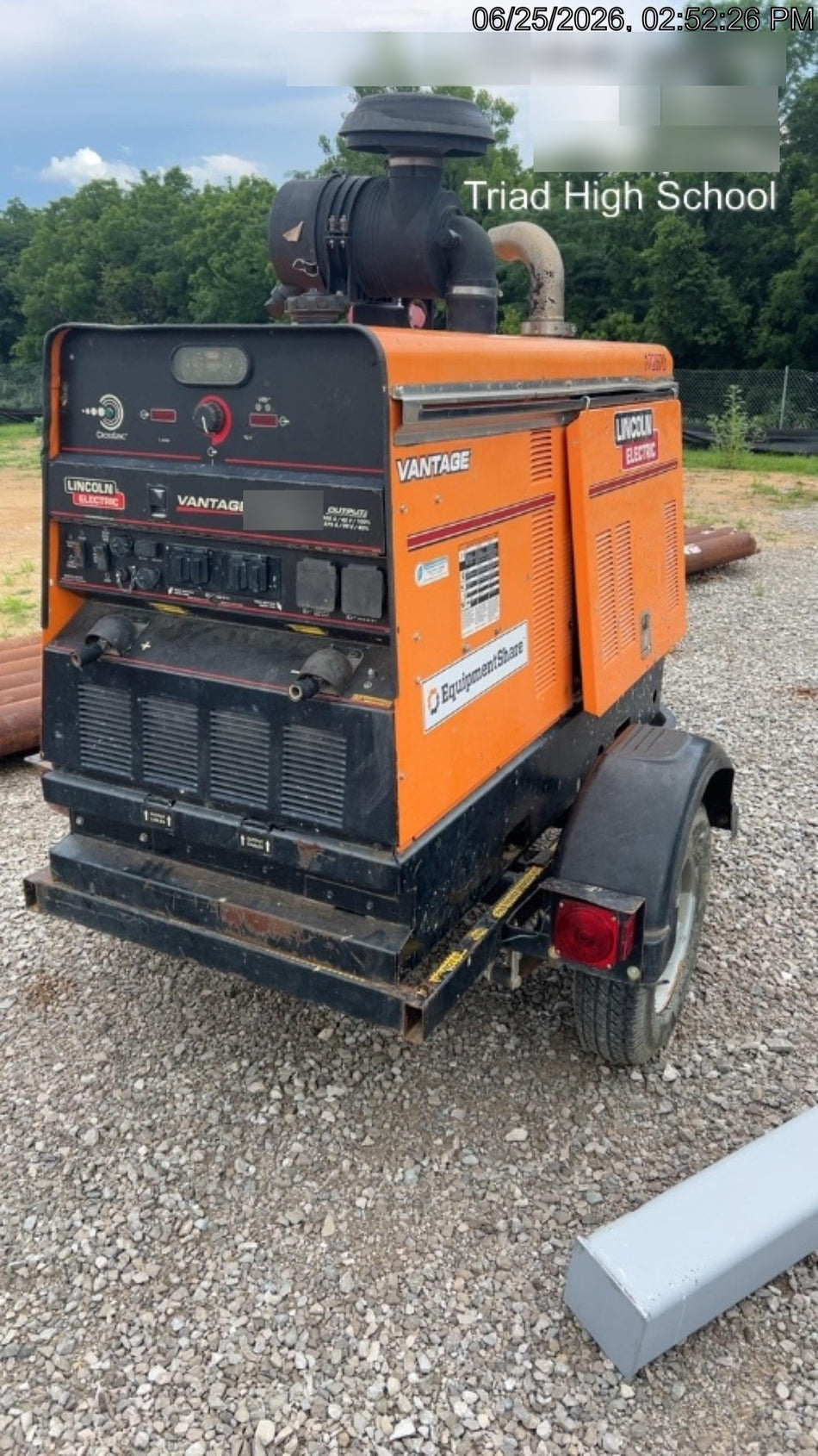 2021 Lincoln Electric Vantage 549X Ready Pak 3, ORANGE (includes trailer, cable rack, fender light kit)