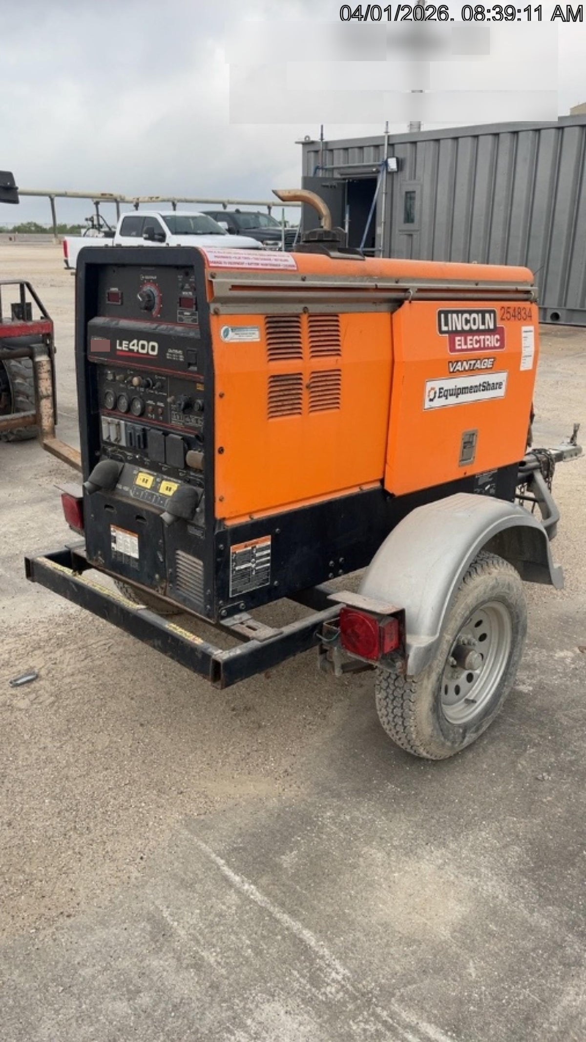 2022 Lincoln Electric LE400 Kubota V1505, Trlr, Cable Rack, Light Kit, ES Decals, T3