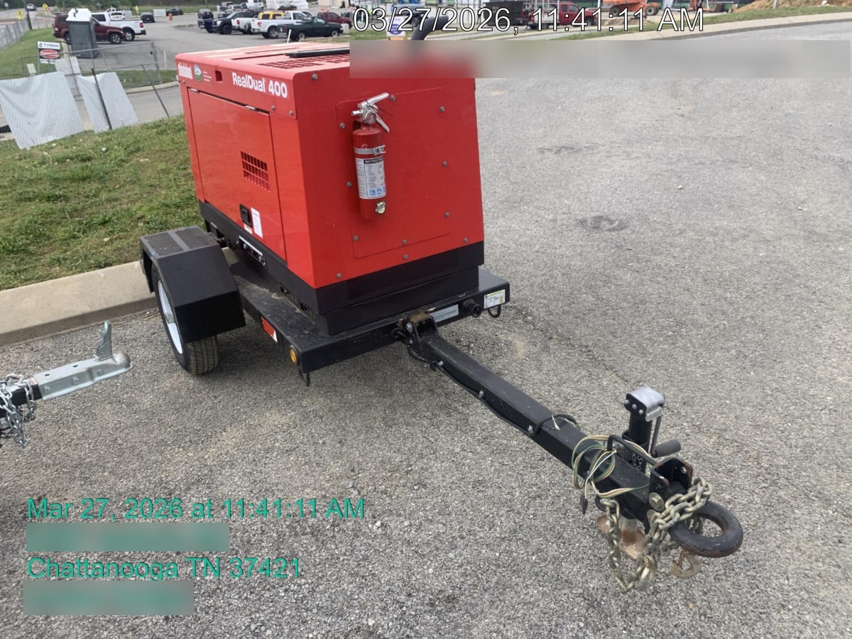 2022 Shindaiwa DGW400MDL Kubota D902 Engine, 23 HP, Dual Op Welder, Wire, Arc, Droop Stick, Tig, and CC Stick Functionality, Simulphase, 3 Phase and 1 Phase Gen Output, Single Axle NB Trlr, Slr Trckl Chrg 12V 12W, Fire Ext