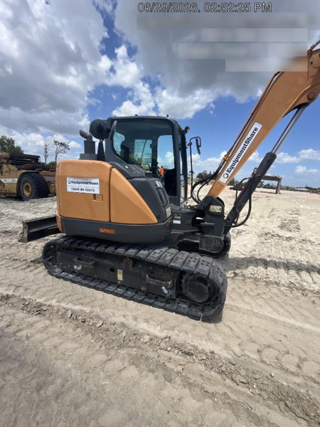 2018 Case CX80C CLOSED CAB, A/C, RUBBER TRACKS PADS, 7'-2" ARM