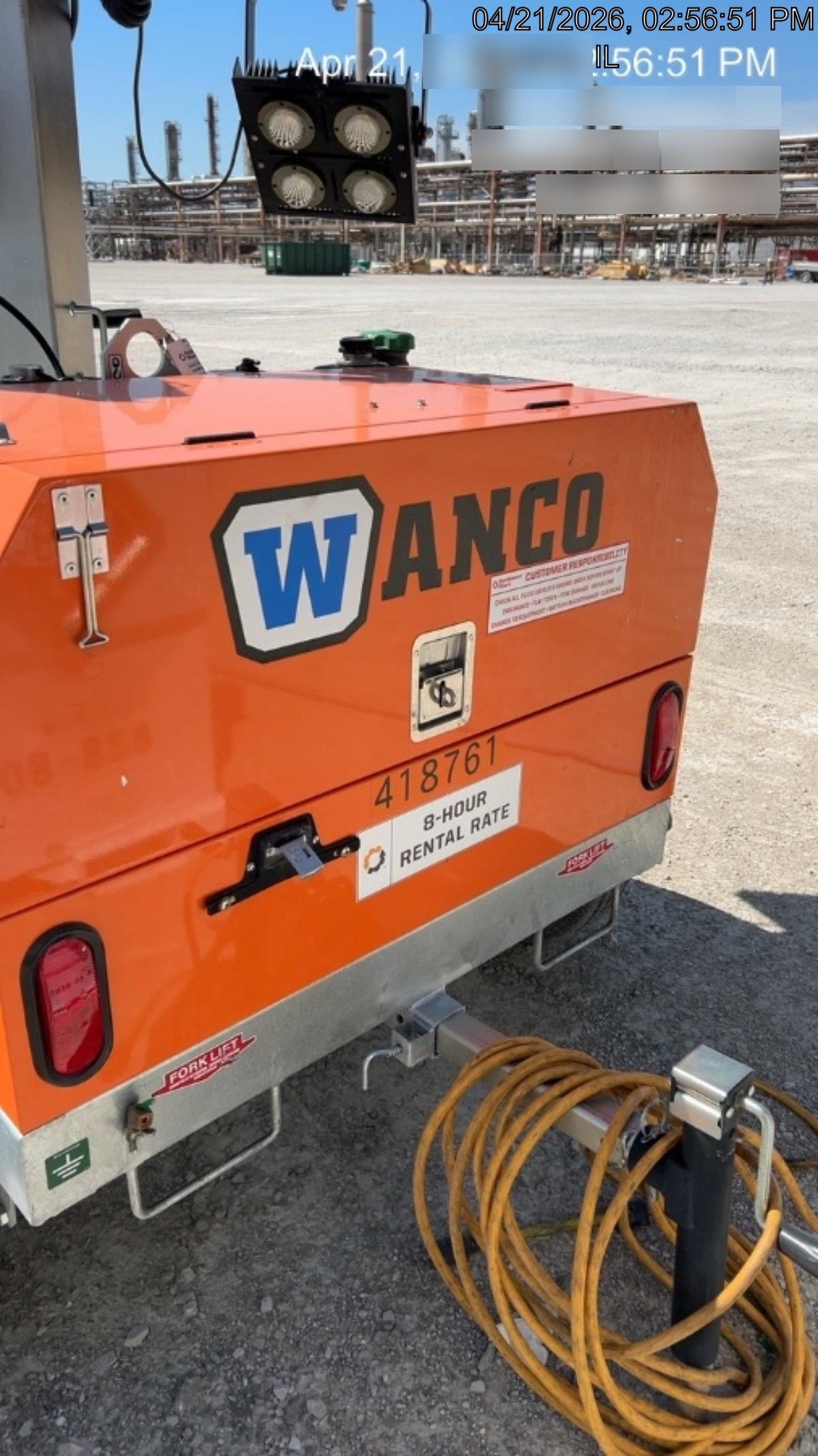 2024 Wanco WLTT-4MM4K Diesel, Deep Sea Controller, Shore Power Plug, Auto Start, (4) 350W LED Floodlights, 4kW Generator, 60 Gal Fuel Tank, 2" Ball, T3