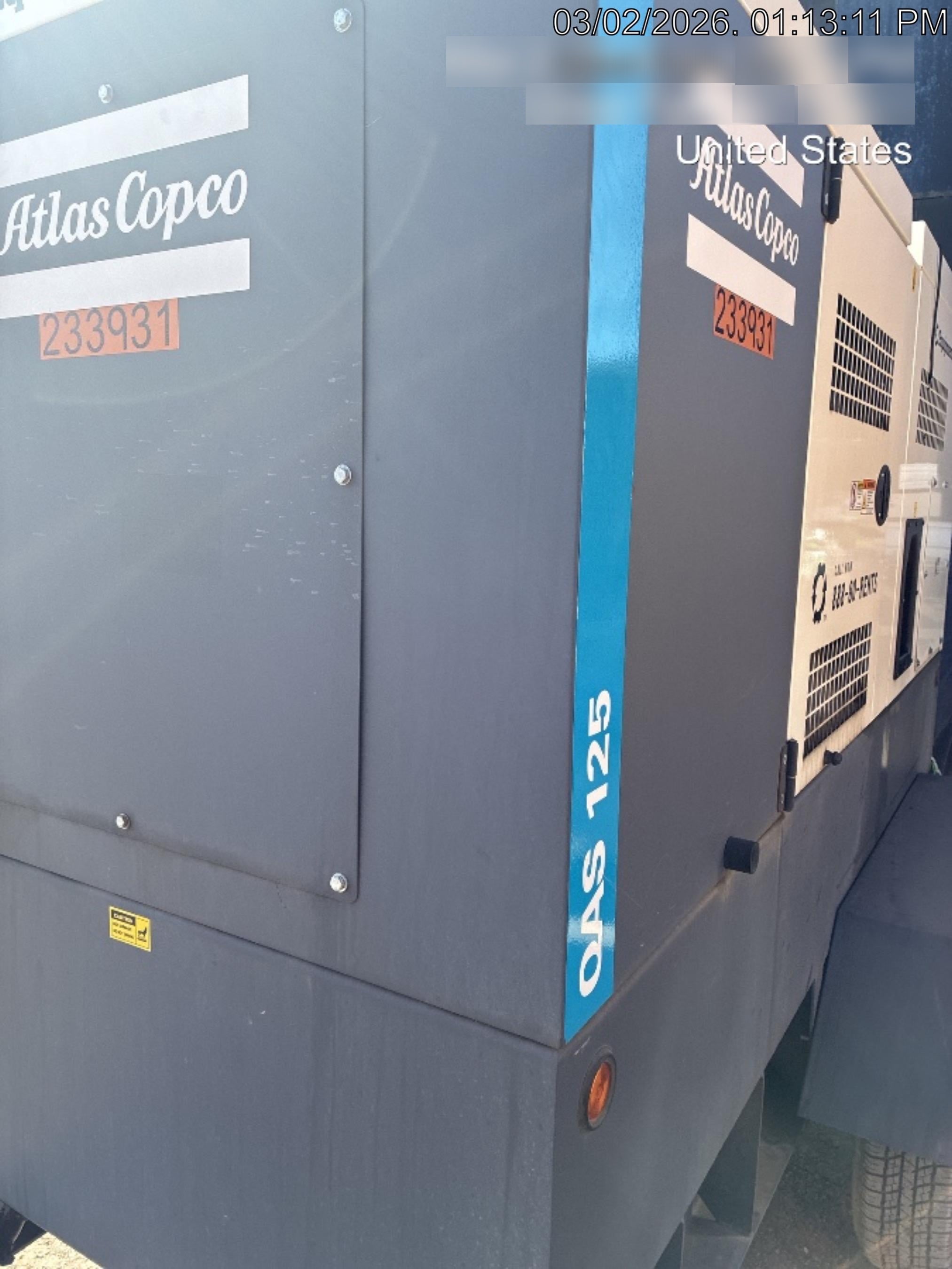 2022 ATLAS COPCO QAS 125