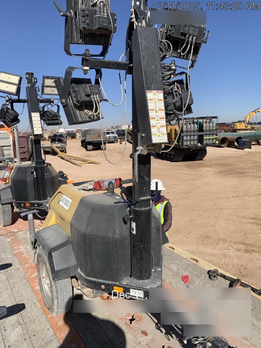 2022 Allmand NLV3GR (4) LED Light Fixture 350W, 23' Vertical Mast, 3kW Prime, Towable, ES Decals, T3