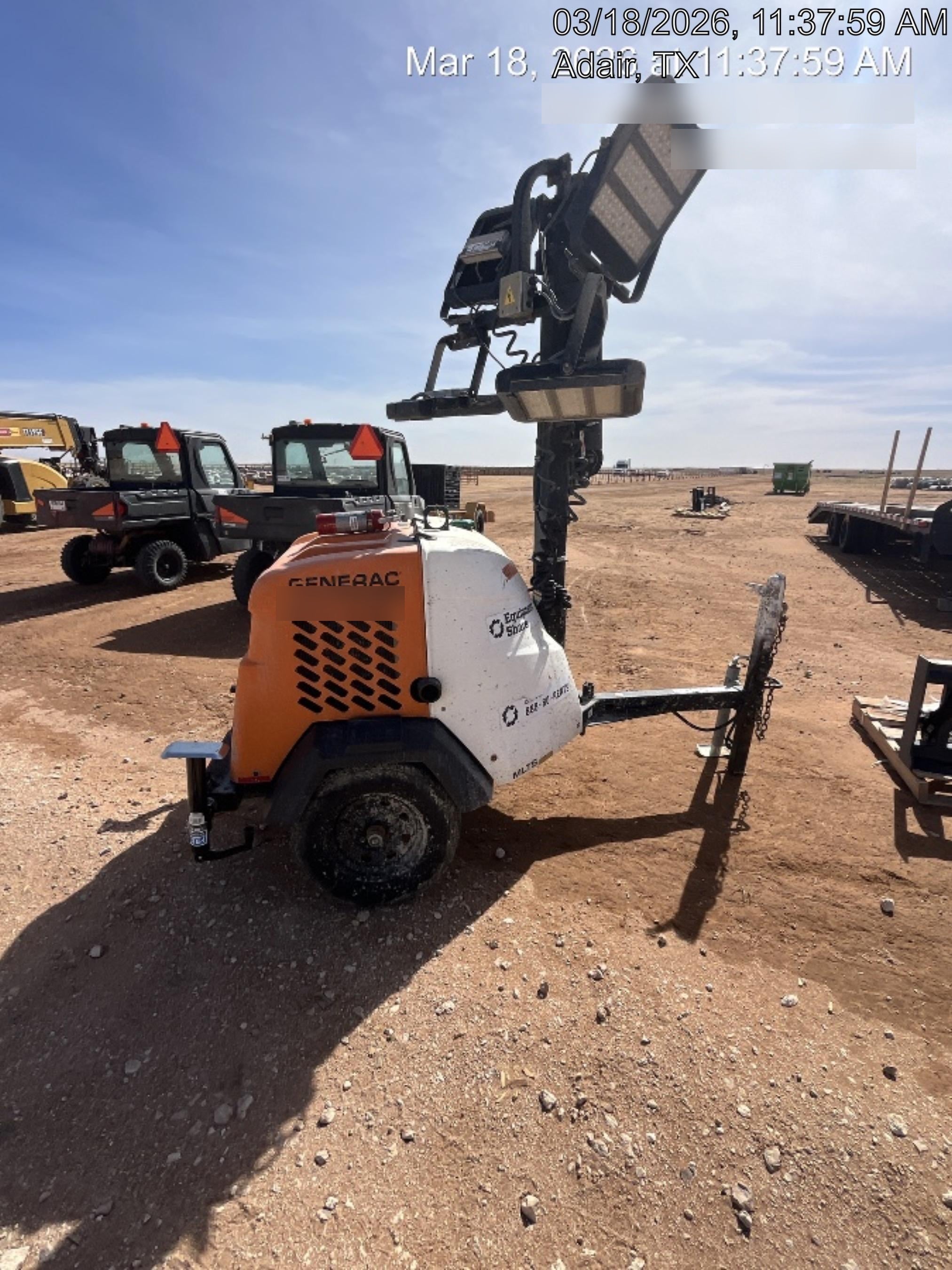 2023 Generac MLT2 Diesel, Flex Switch 120V Input, Powerzone Controller, (4) 320W LED Lights, 4kW Generator, 39.9 Gal Fuel Tank, 2" Ball, T3