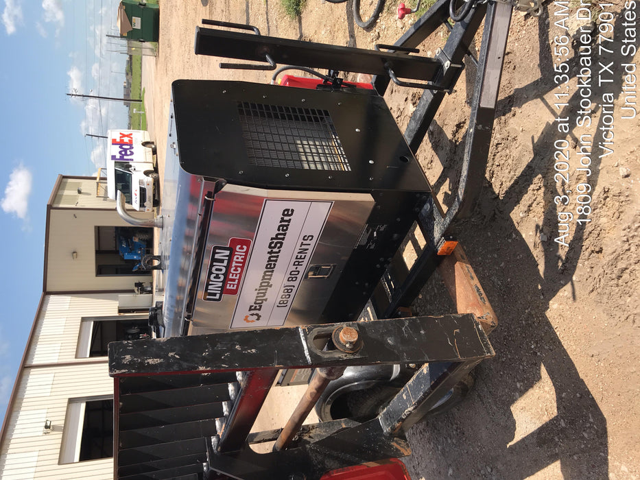 2019 Lincoln Vantage 322 Welder Ready-Pak 3, Two wheel trailer, Fender and Light kit, Cable Rack