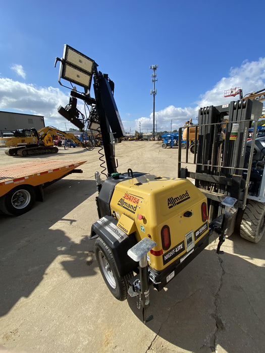 2022 Allmand NLV3GR (4) LED Light Fixture 350W, 23' Vertical Mast, 3kW Prime, Towable, ES Decals, T3