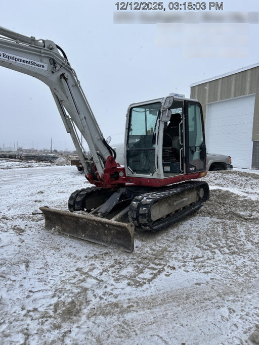 2019 Takeuchi TB290 Cab/Heat/AC Rubber tracks, Dozer blade, Travel alarm, Auxiliary hydraulics Manual QC, Hydraulic thumb, 18", 24", and 36" Buckets