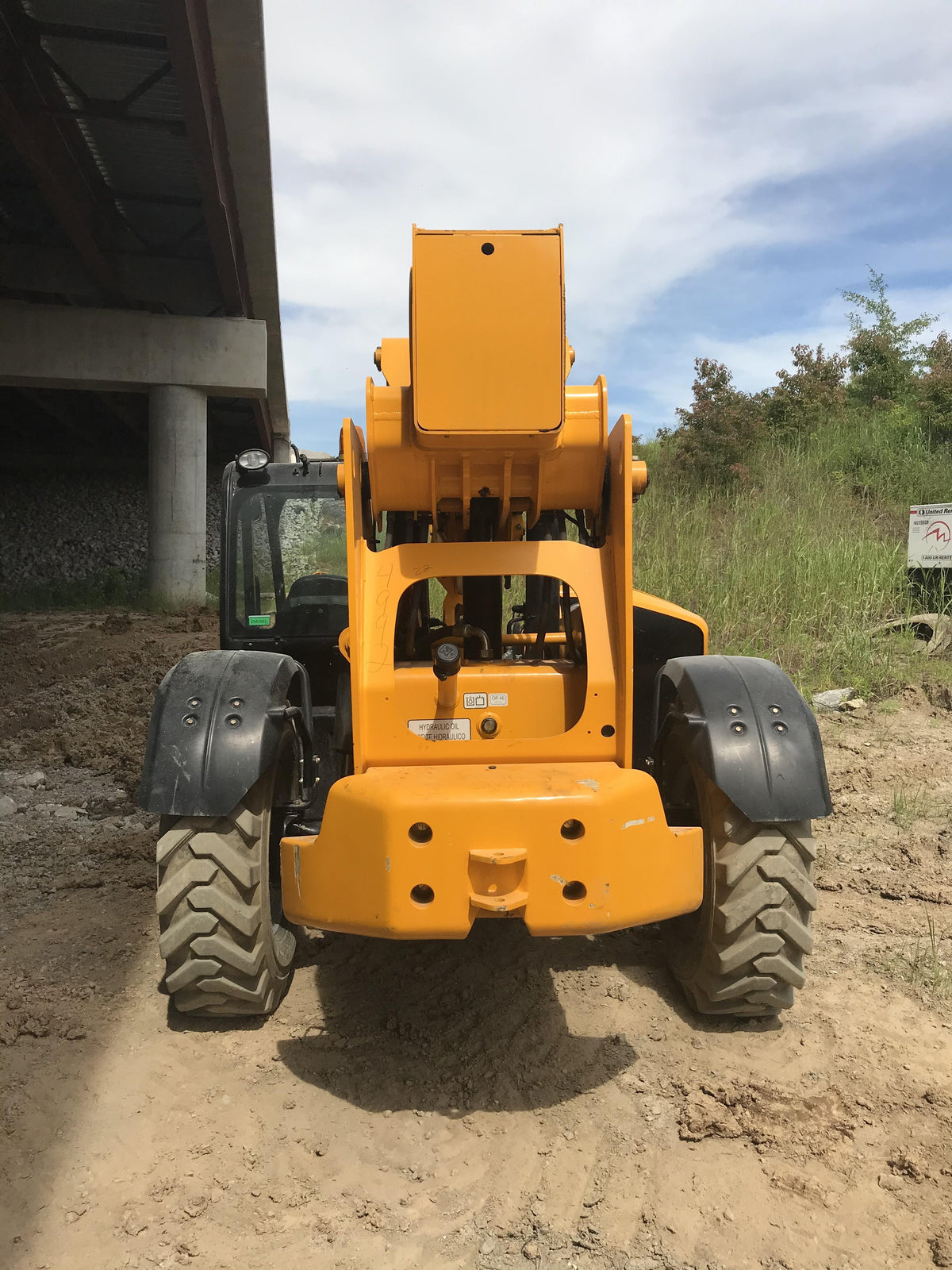 2019 JCB 510-56 74 HP w/Open ROPS, Beacon, Aux Hydraulics, Worklights, Solid Tires 60" Carriage/Forks