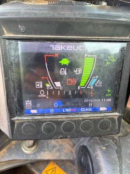 2019 Takeuchi TL12R-2 Cab/Heat/Air w/Auxiliary Hydraulics, 2 Speed, Hydraulic QC 80" Smooth Bucket, 48" Pallet Forks