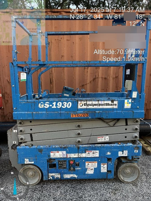 2020 Genie GS-1930 Solid Non Marking Tires, Beacon, Folding rails with half height swing gate