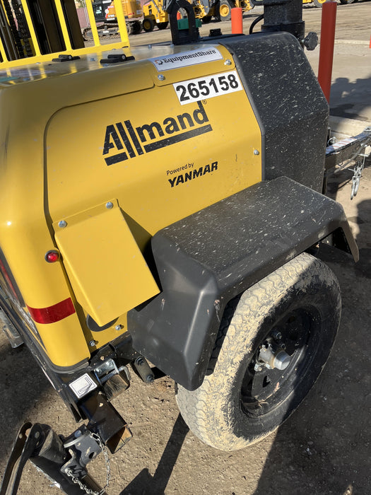 2022 Allmand NLV3GR (4) LED Light Fixture 350W, 23' Vertical Mast, 3kW Prime, Towable, ES Decals, T3