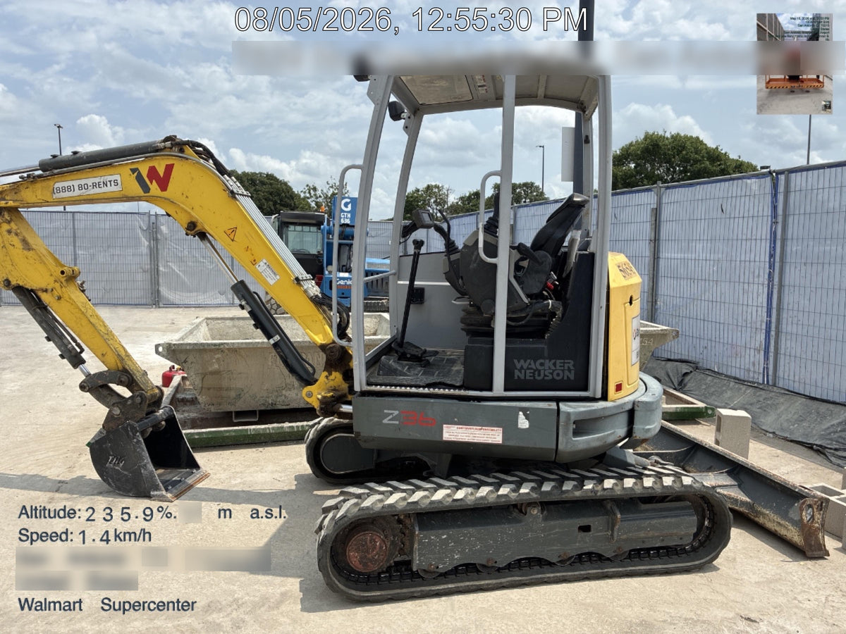 2020 Wacker Neuson EZ36 MX,TRK,LONG,CANOPY w/QC Coupler, 12"/18"/24" HD Buckets