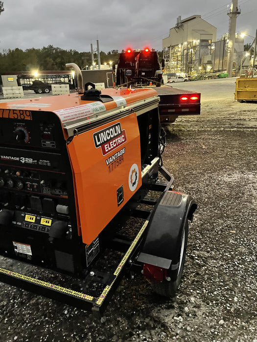 2021 Lincoln Electric Vantage 322 Vantage 322 Ready Pak 3 w/ Decals, ORANGE (includes trailer, cable rack, fender light kit) NO Telematics