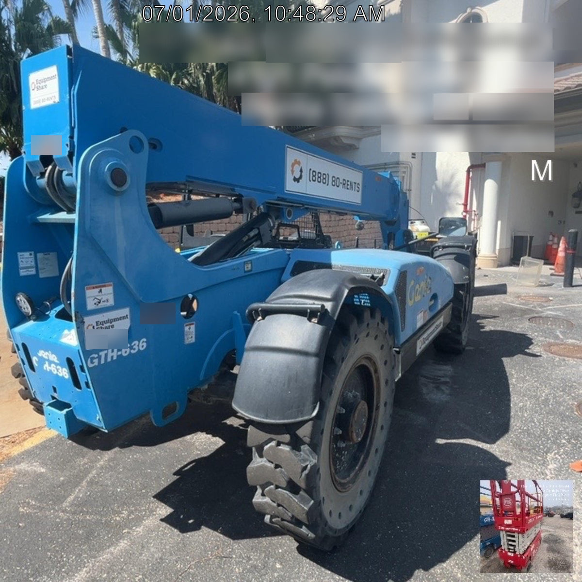 2020 Genie GTH-636 Canopy, Solid Tires, Work Lights, Beacon, Aux Hydraulics, Back up Alarm
