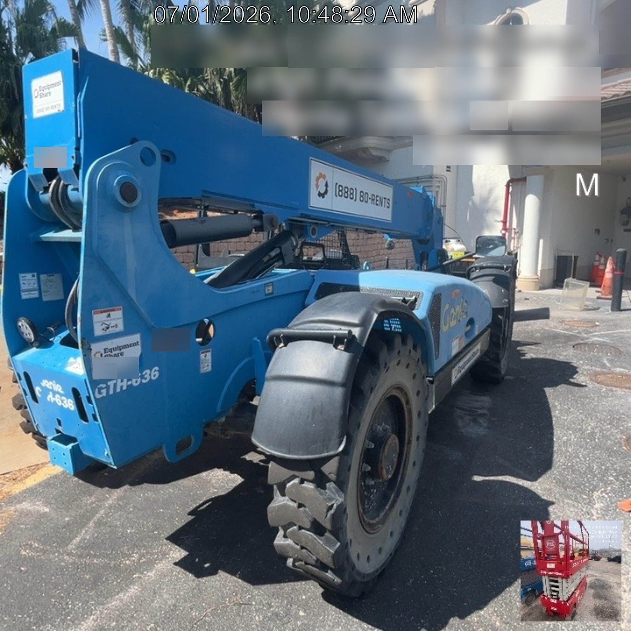 2020 Genie GTH-636 Canopy, Solid Tires, Work Lights, Beacon, Aux Hydraulics, Back up Alarm