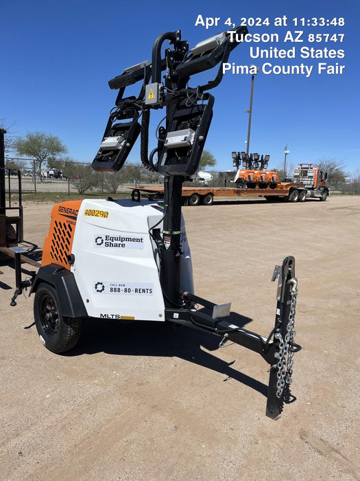 2024 Generac MLT2 Diesel, Flex Switch 120V Input, Powerzone Controller, 
(4) 320W LED Lights, 4kW Generator, 39.9 Gal Fuel Tank, 2" Ball, T3