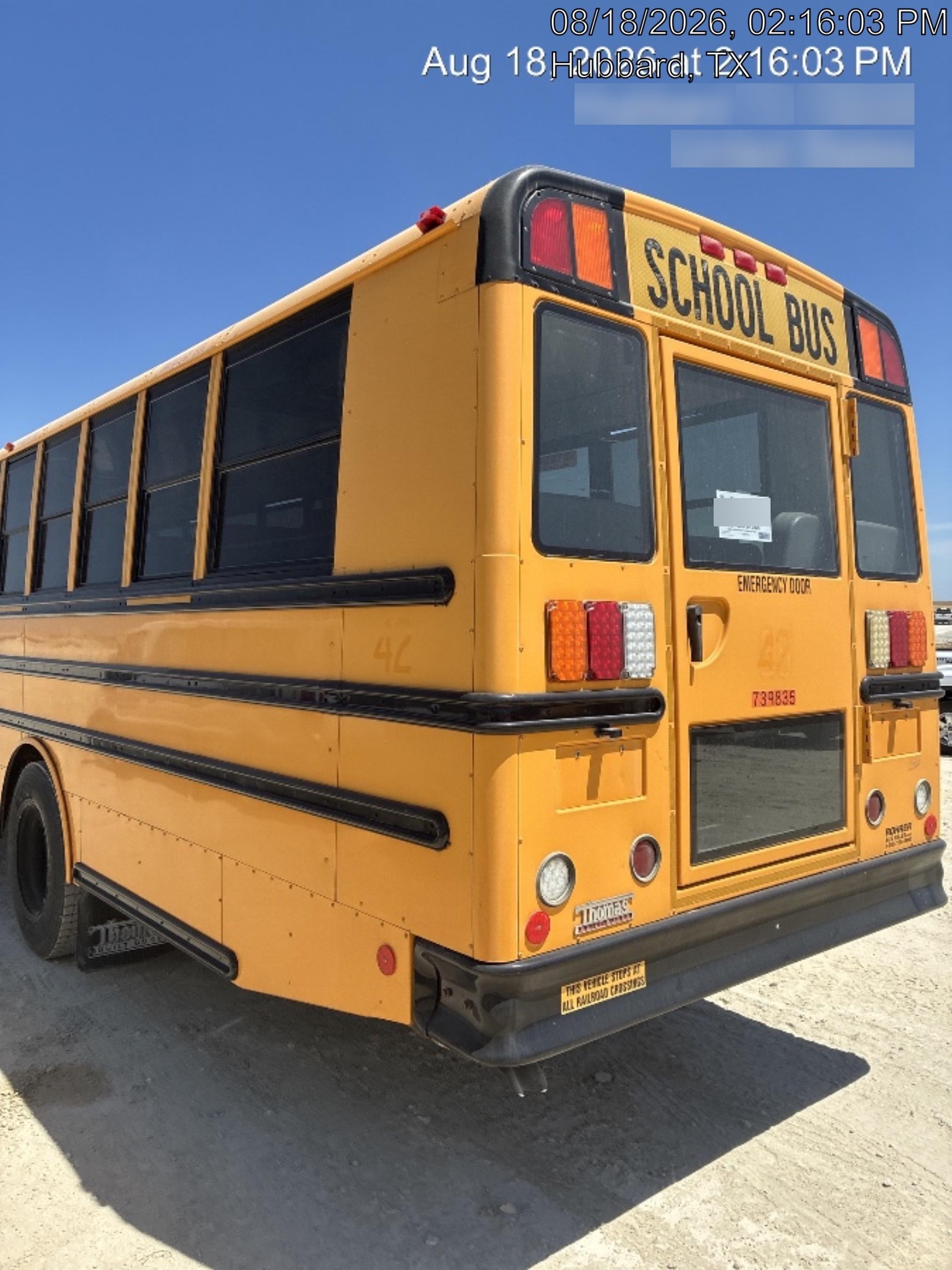 2014 FREIGHTLINER Thomas 72 Passenger Bus