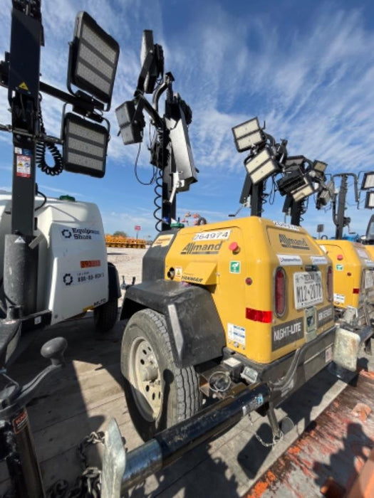 2022 Allmand NLV3GR (4) LED Light Fixture 350W, 23' Vertical Mast, 3kW Prime, Towable, ES Decals, T3