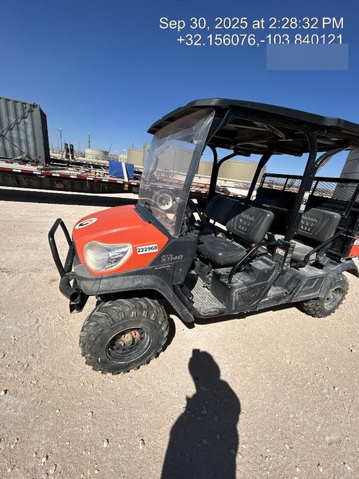 2022 Kubota RTV-X1140W-H Plastic Canopy, Windshield Acrylic Clear, LED Strobe Light, Wire Harness Kit, Back up Alarm