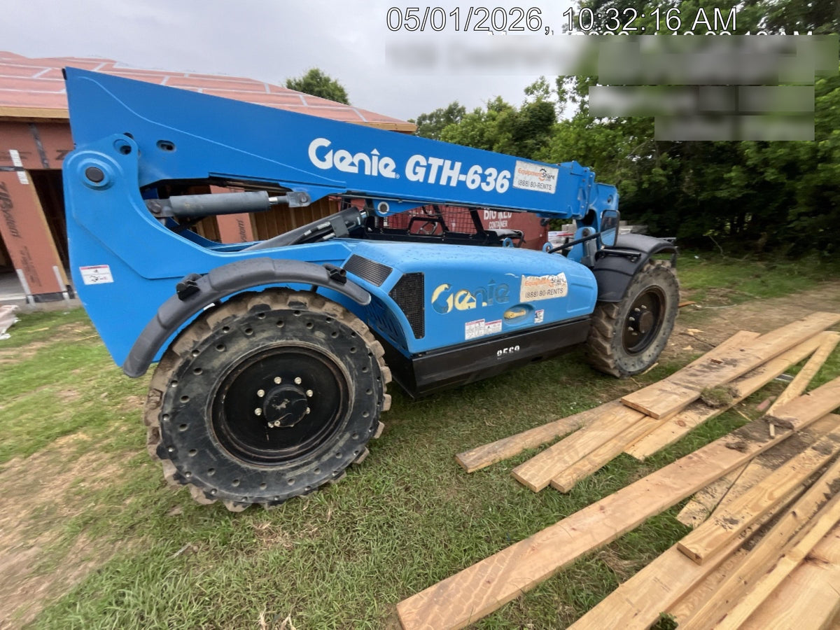 2018 Genie GTH-636 Genie GTH-636 w/Open ROPS, Solid Tires, Work Light/Beacon, 48" Carriage and Forks