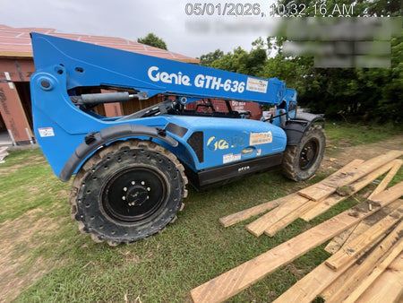 2018 Genie GTH-636 Genie GTH-636 w/Open ROPS, Solid Tires, Work Light/Beacon, 48" Carriage and Forks
