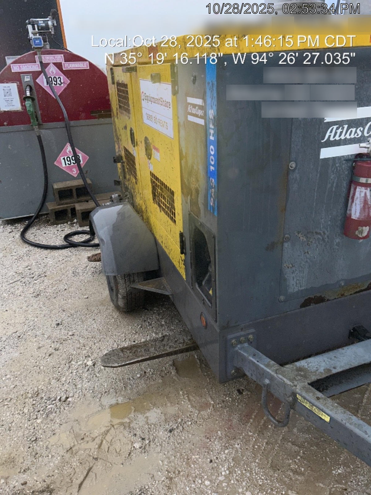 2020 ATLAS COPCO PAS 100 HF CS Enclosed