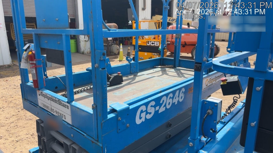 2019 Genie GS-2646 folding rails with full height swing gate