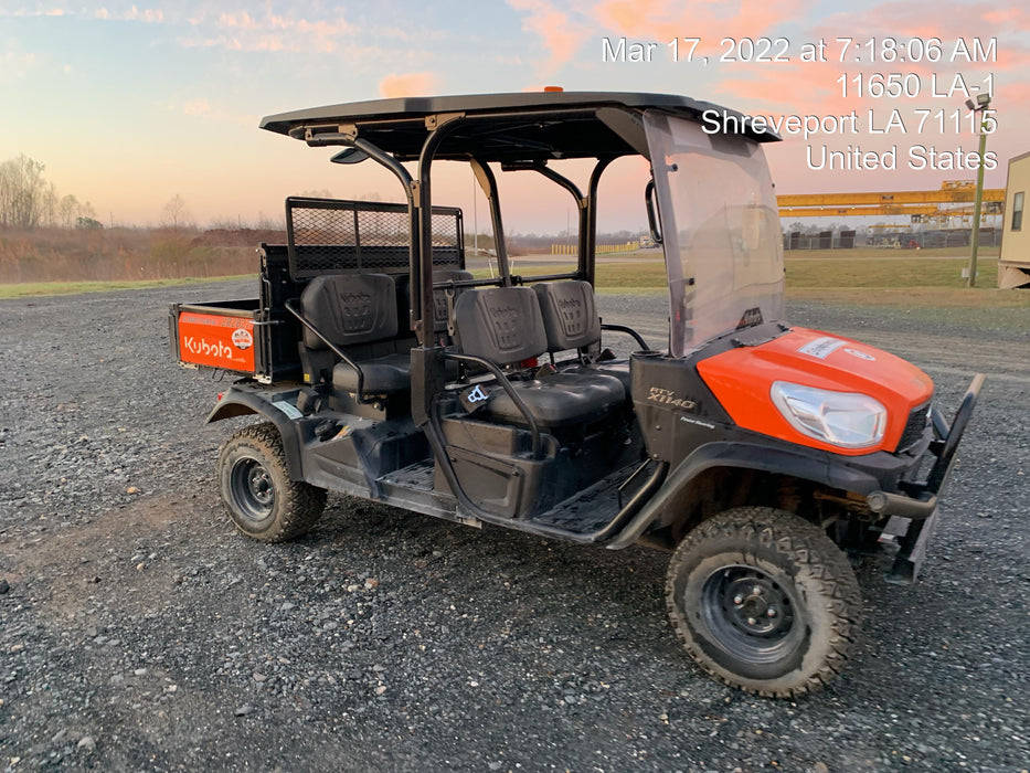 2022 Kubota RTV-X1140W-H Plastic Canopy, Windshield Acrylic Clear, LED Strobe Light, Wire Harness Kit, Back up Alarm
