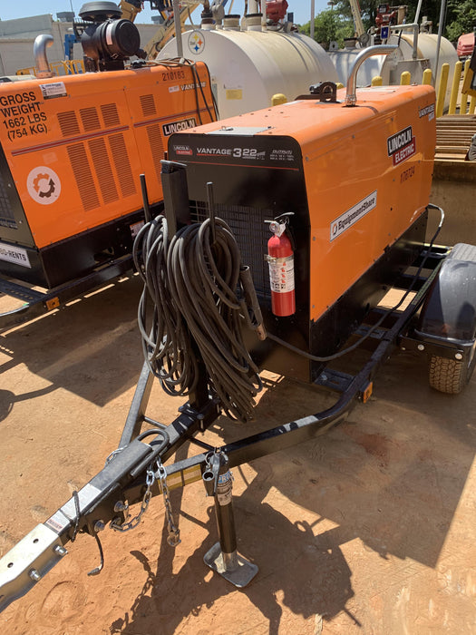 2021 Lincoln Electric Vantage 322 Vantage 322 Ready Pak 3 w/ Decals, ORANGE (includes trailer, cable rack, fender light kit) NO Telematics