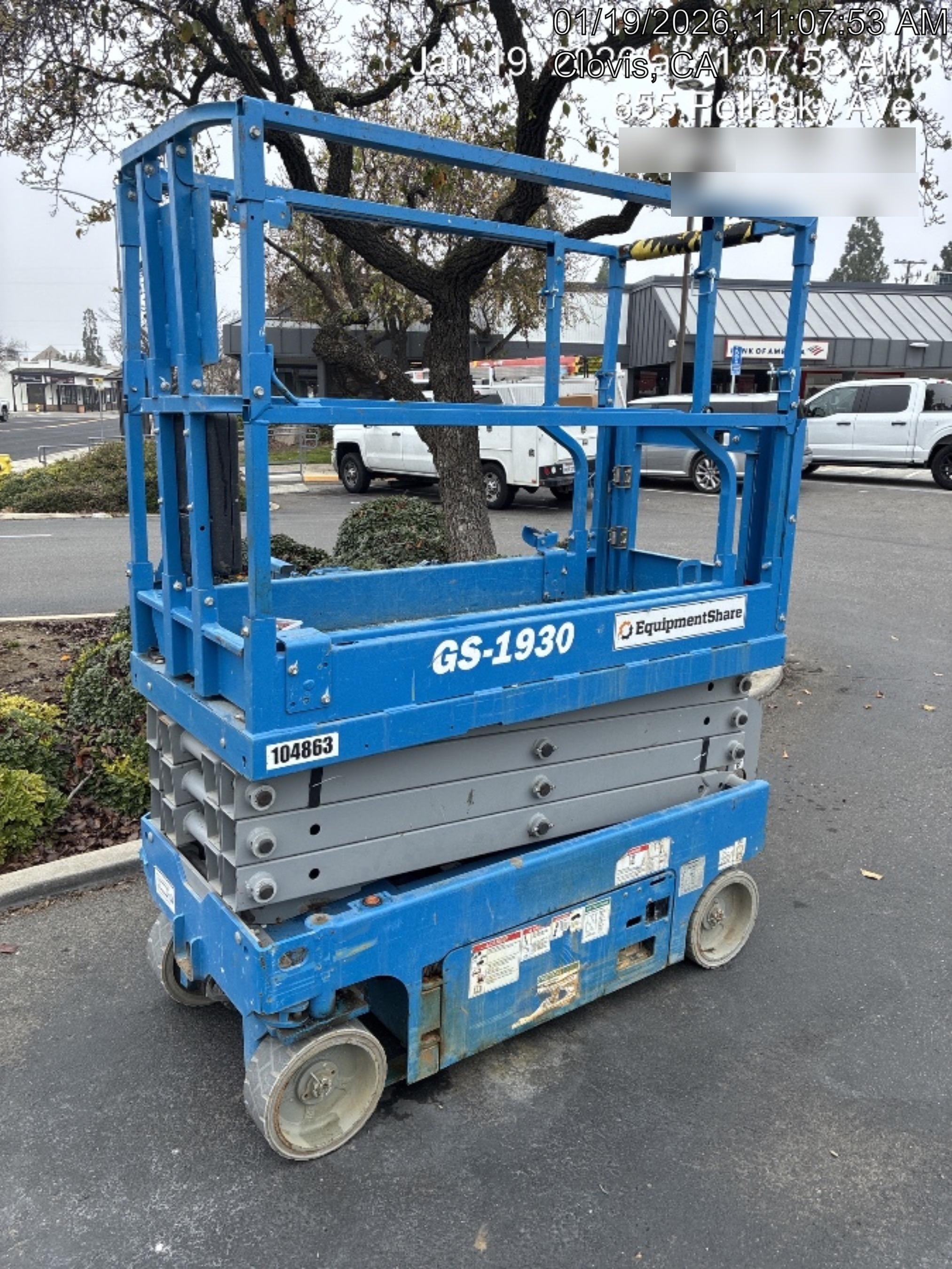 2020 Genie GS-1930 Solid Non Marking Tires, Beacon, Folding rails with half height swing gate, 800W Inverter
