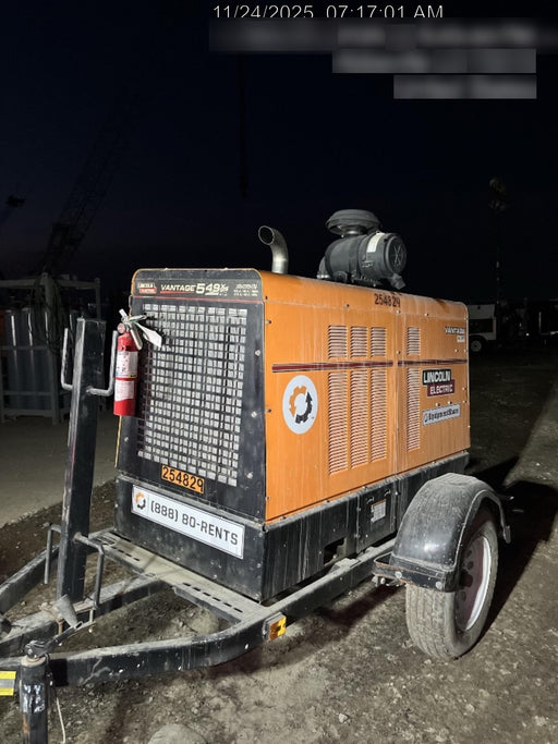 2022 Lincoln Electric Vantage 549X Crosslink Technology, Trailer Mounted, ES Decals, T3