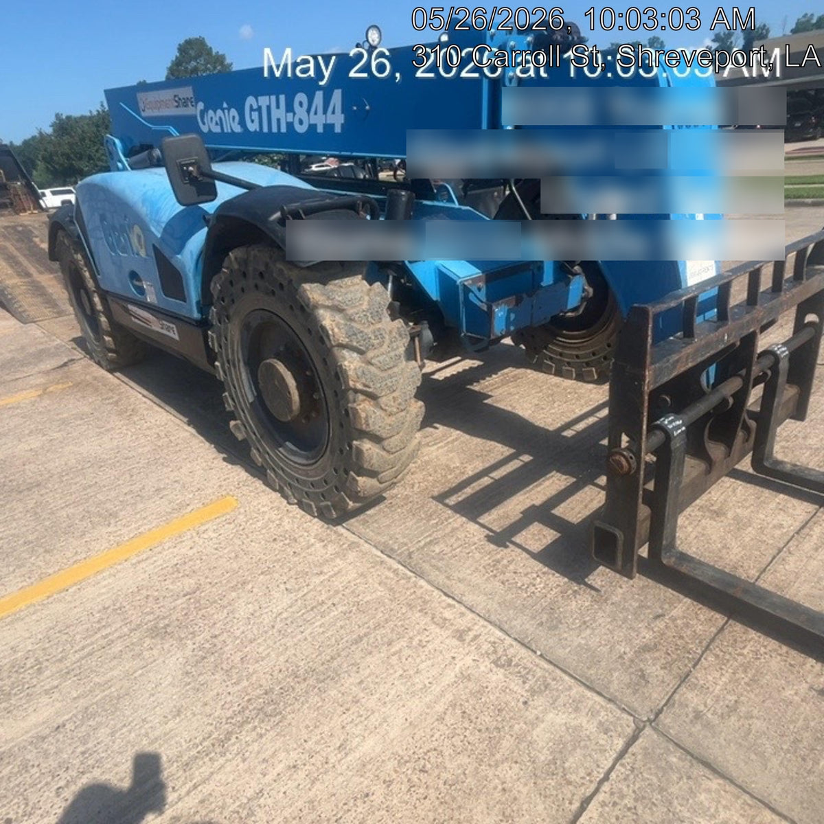 2017 Genie GTH-844 Genie GTH-844, Solid Tires, 60" carriage/forks, Open ROPS, Work Lights