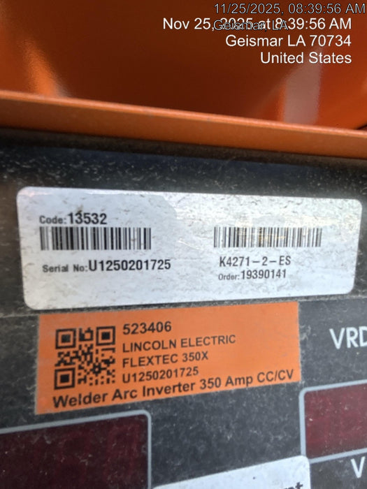 2025 LINCOLN ELECTRIC FLEXTEC 350X