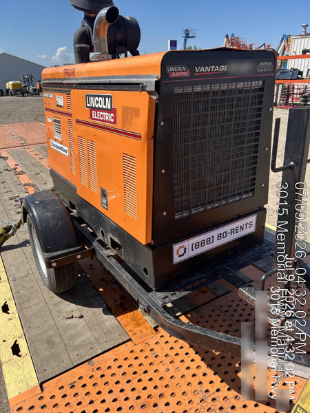 2021 Lincoln Electric Vantage 549X Ready Pak 3, ORANGE (includes trailer, cable rack, fender light kit)