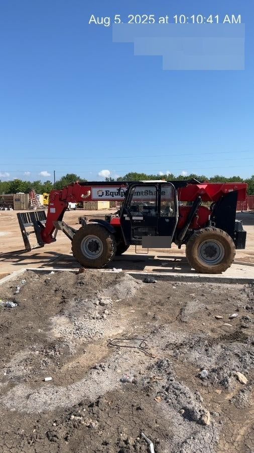 2019 Manitou MTA10055 Cab/Heat/Air, 120 HP, Solid Tires, Work Lights, Lift Hook, Auxiliary Hydraulics 66" Carriage and 60" Forks