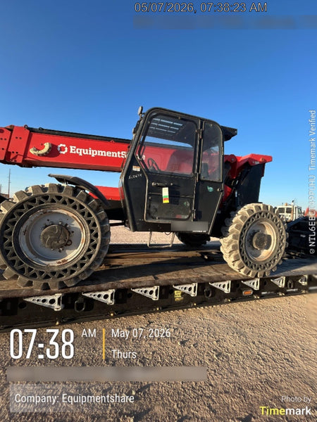 2020 Manitou MTA10055 Cab/Heat/Air, 120 HP, Solid Tires, Work Lights, Lift Hook, Auxiliary Hydraulics w/66" Carriage and 60" Forks