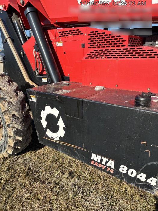 2019 Manitou MTA8044 74hp T4F, Open ROPS, Cab and Boom LED work lights, Auxiliary Hydraulics, Solid Tires, Amber strobe, Lift Hook 66" Carriage, 60" Forks