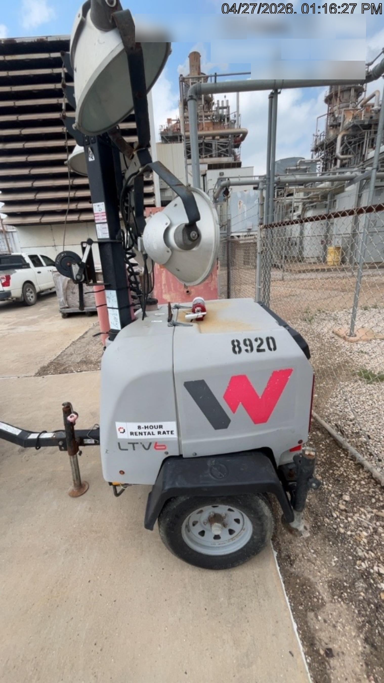 2018 Wacker Neuson LTV6L-MH Wacker Neuson LTV6L Towable Light Tower