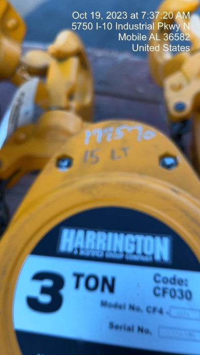 2021 HARRINGTON CF030-15