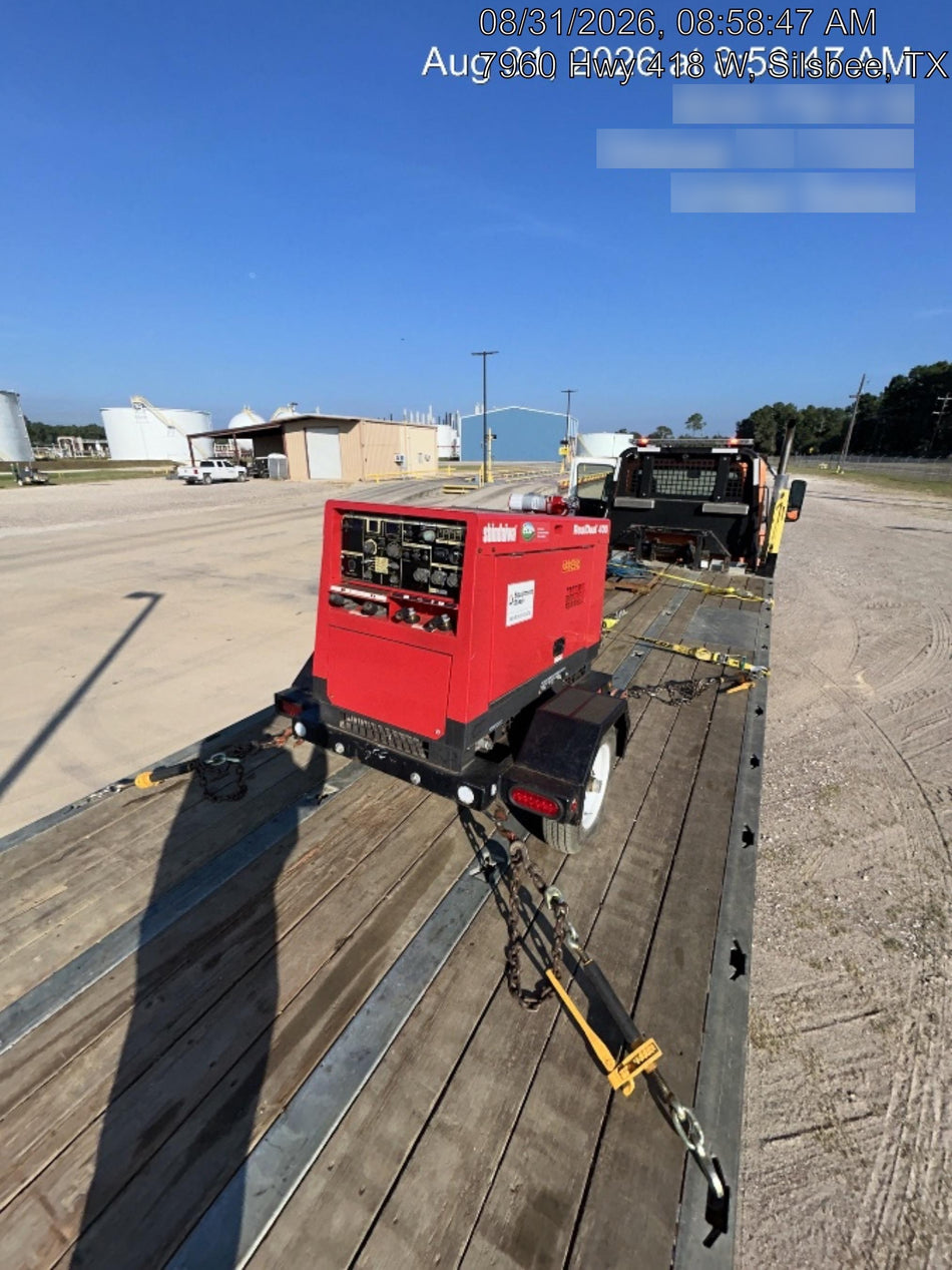 2022 Shindaiwa DGW400MDL Kubota D902 Engine, 23 HP, Dual Op Welder, Wire, Arc, Droop Stick, Tig, and CC Stick Functionality, Simulphase, 3 Phase and 1 Phase Gen Output, Single Axle NB Trlr, Slr Trckl Chrg 12V 12W, Fire Ext